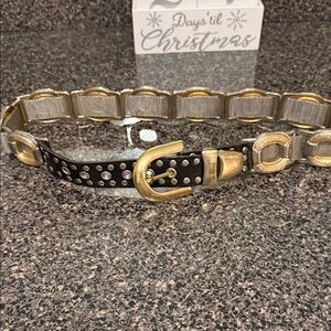 Vintage Metal, Mesh and Leather Belt